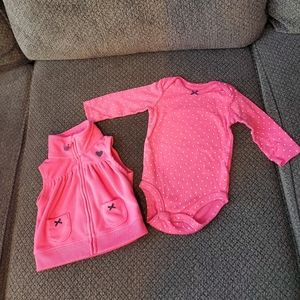 Carter's onesie with matching vest